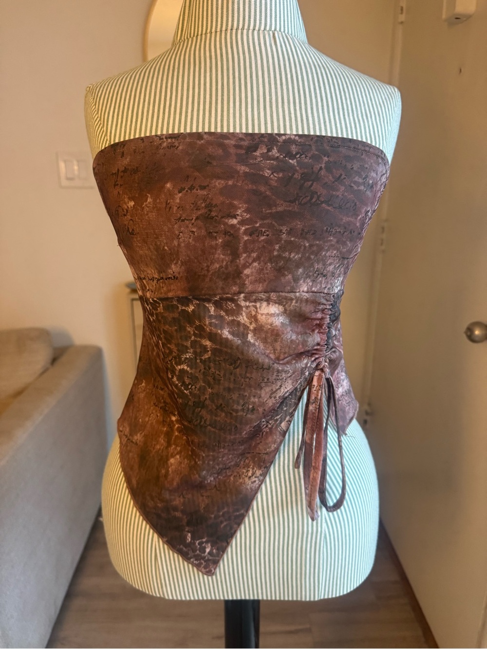 Edikted mesh handkerchief tube top, size M